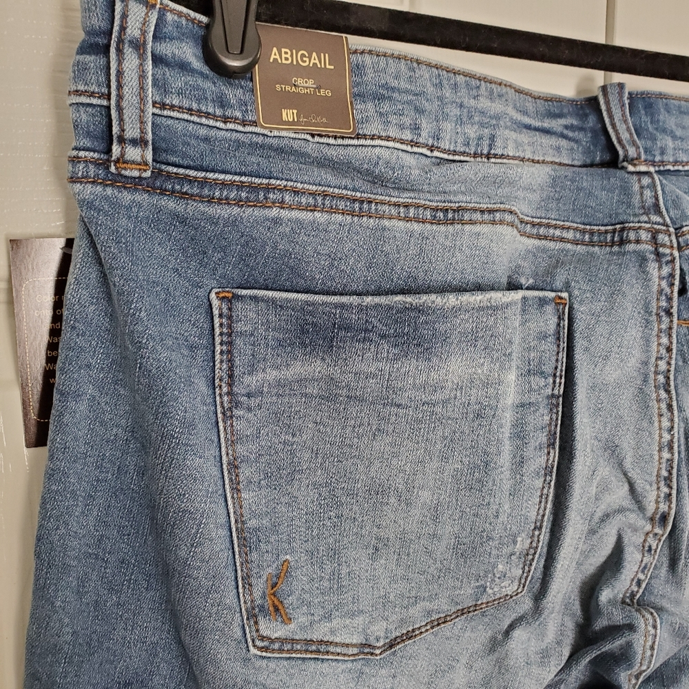 NEW Kut From Kloth Abigail Crop Straight Leg Jeans - Picture 8 of 14